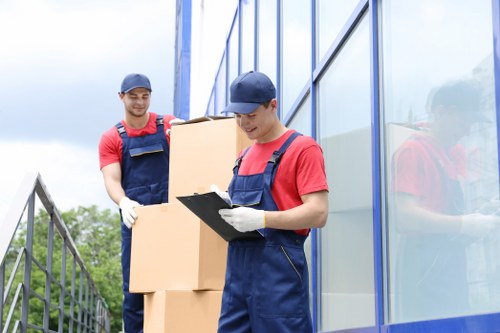 Business relocation transport in a busy Richmonduponthames street