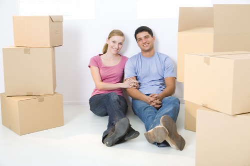 Professional movers transporting belongings safely from a Richmond flat