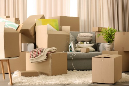 Movers carrying household items during a Richmond upon Thames relocation